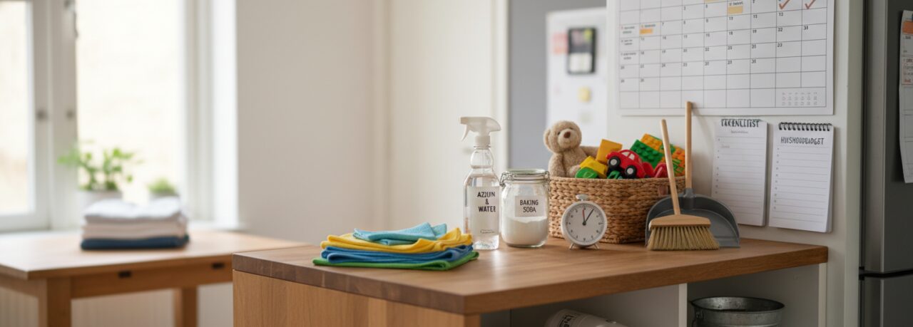Thuiszorg - mantelzorg 11 tips om het maken van een vast schoonmaakschema betaalbaar te houden met jonge kinderen.