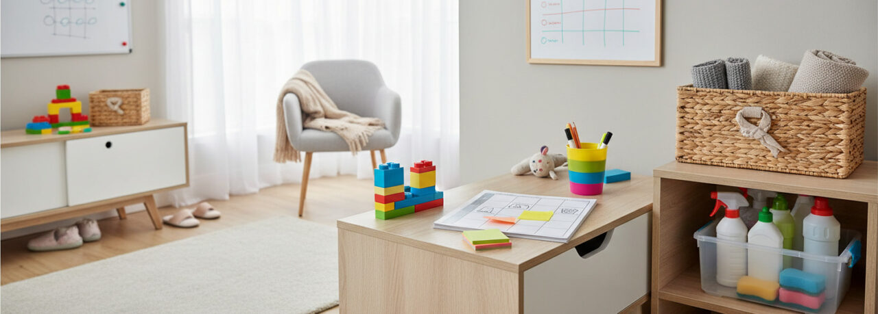 Wat is een vast schoonmaakschema met jonge kinderen